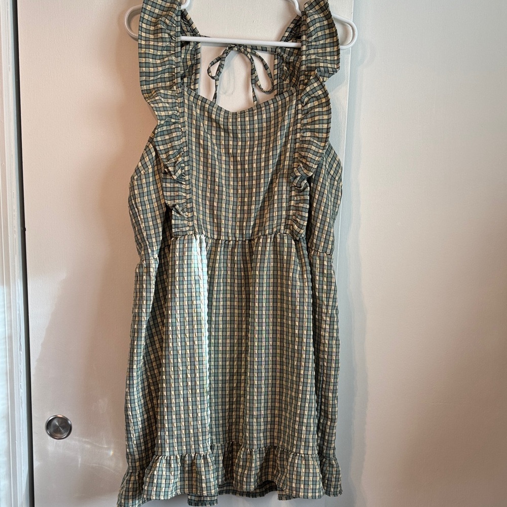 Plaid Ruffle Dress